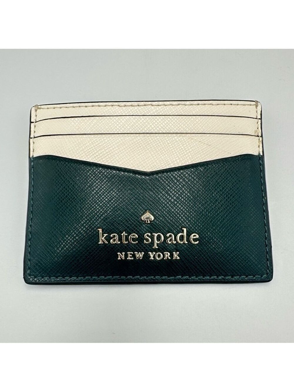 Kate Spade Small Slim Wallet Two Tone Dark and Cream - Picture 9 of 10